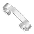Sterling Silver Rhodium-plated Polished 8mm Children's Cuff Bangle, 8 mm