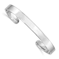 Sterling Silver Rhodium-plated Polished 6mm Children's Cuff Bangle, 7 x 6 mm
