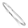 Sterling Silver Rhodium-plated 3.50mm Slip-on Bangle, 3.5 mm
