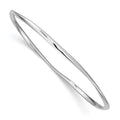 Sterling Silver Rhodium-plated 2.25mm Silp-on Bangle, 8 x 2.25 mm