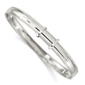 Sterling Silver Polished Milgrain 7mm Expandable Bangle, 7 mm