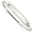 Sterling Silver ID Hinged Bangle, 3 mm