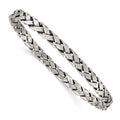 Sterling Silver Antiqued 5.25mm Slip-on Bangle, 8 x 5.25 mm, 11.16 g