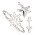 Sterling Silver with Interchangeable Nautical Charms 3.00mm Bangle, 3 mm