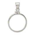 Wideband Distinguished Coin Jewelry Sterling Silver Polished 21.1 x 2.0mm $0.05 Screw Top Coin Bezel Pendant, 35.5 x 22.5 mm