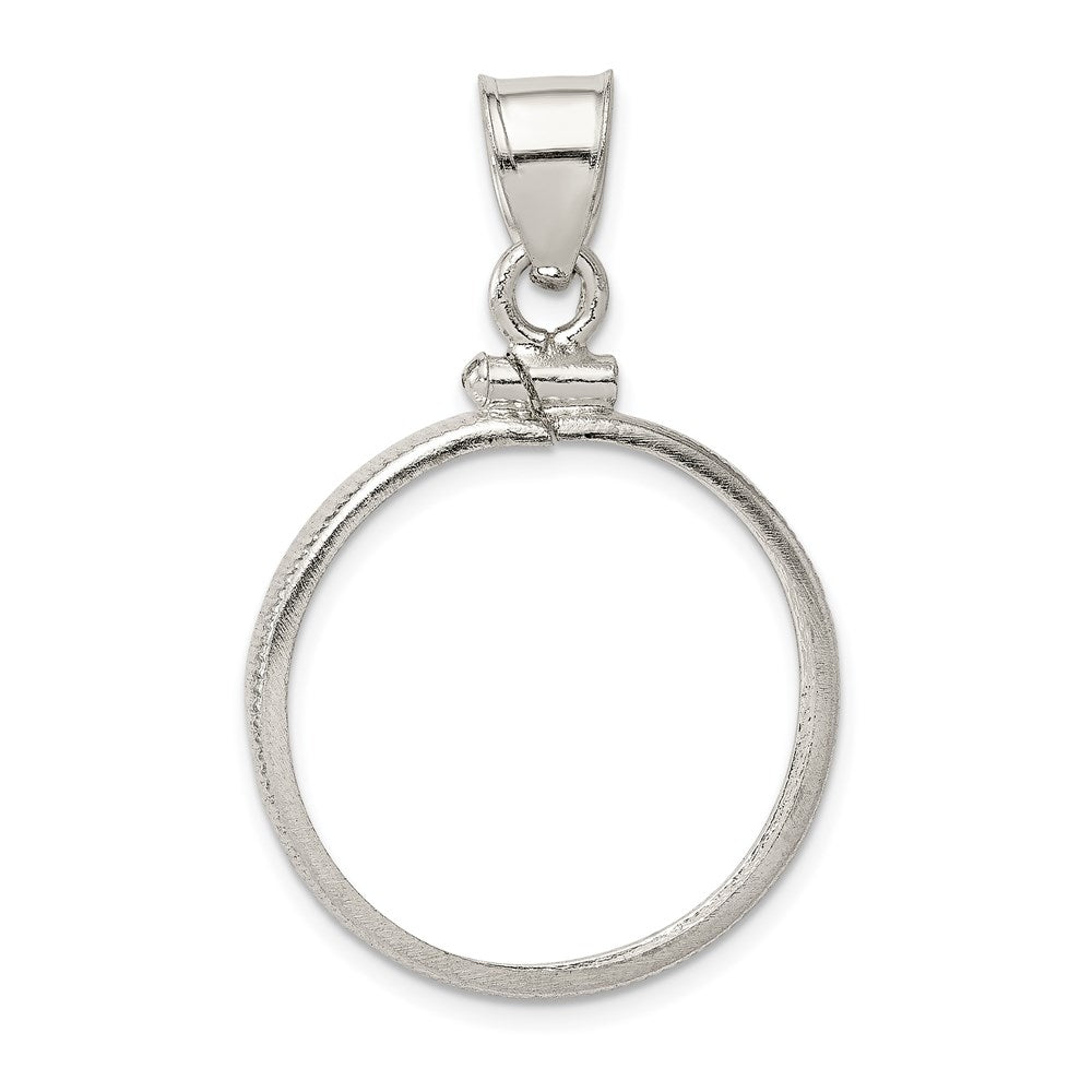 Wideband Distinguished Coin Jewelry Sterling Silver Polished 21.1 x 2.0mm $0.05 Screw Top Coin Bezel Pendant, 35.5 x 22.5 mm