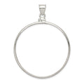 Wideband Distinguished Coin Jewelry Sterling Silver Polished 40.6 x 3.1mm Screw Top Coin Bezel Pendant, 53.4 x 41.6 mm