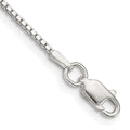 Sterling Silver 1.25mm Box Chain, 7 x 1.25 mm