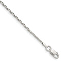 Sterling Silver 1.4mm Box Chain, 7 x 1.4 mm