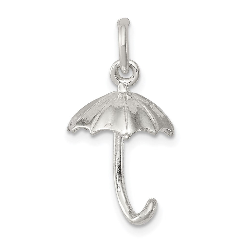 Sterling Silver Umbrella Charm, 25 x 12 mm