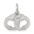 Sterling Silver Handcuffs Charm, 11 x 17 mm