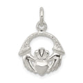 Sterling Silver Claddagh Charm, 21 x 15 mm