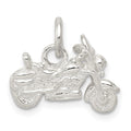 Sterling Silver Motorcycle Charm, 14.5 x 17 mm