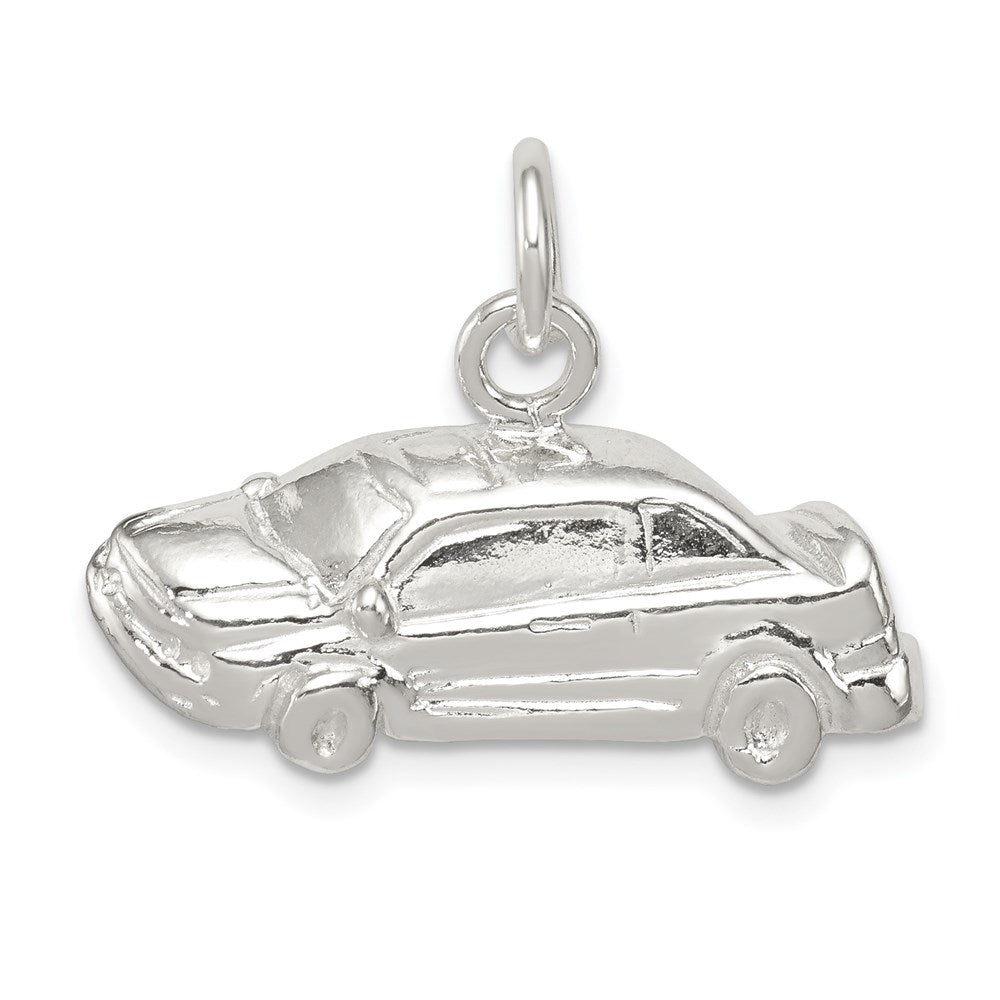 Sterling Silver Car Charm, 14 x 25 mm