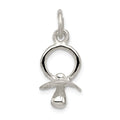 Sterling Silver Pacifier Charm, 20 x 10 mm