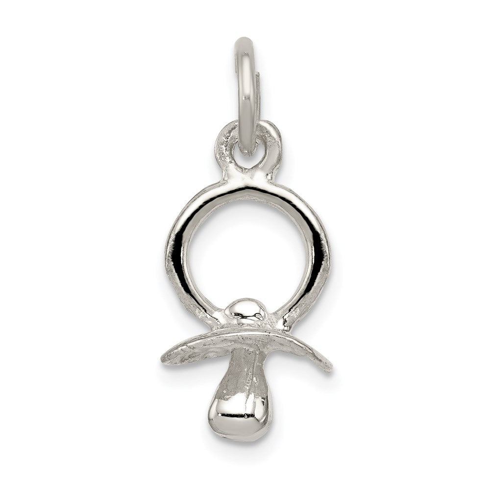 Sterling Silver Pacifier Charm, 20 x 10 mm