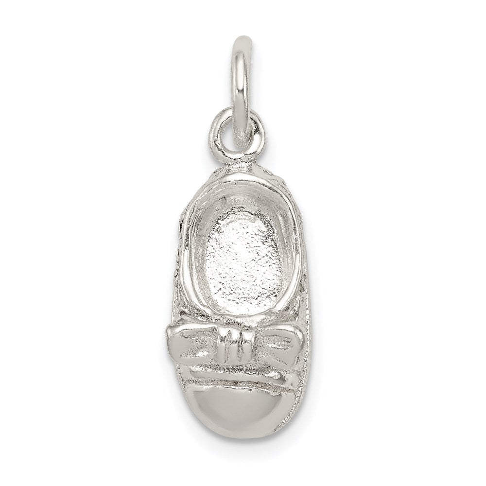 Sterling Silver Baby Shoe Charm, 24 x 9 mm