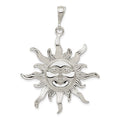 Sterling Silver Sun Pendant, 28 x 22 mm