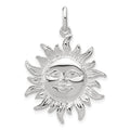 Sterling Silver Sun Pendant, 32 x 24 mm