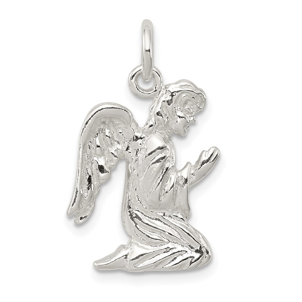Sterling Silver Praying Angel Charm, 25 x 15 mm