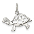 Sterling Silver Turtle Charm, 10 x 17 mm
