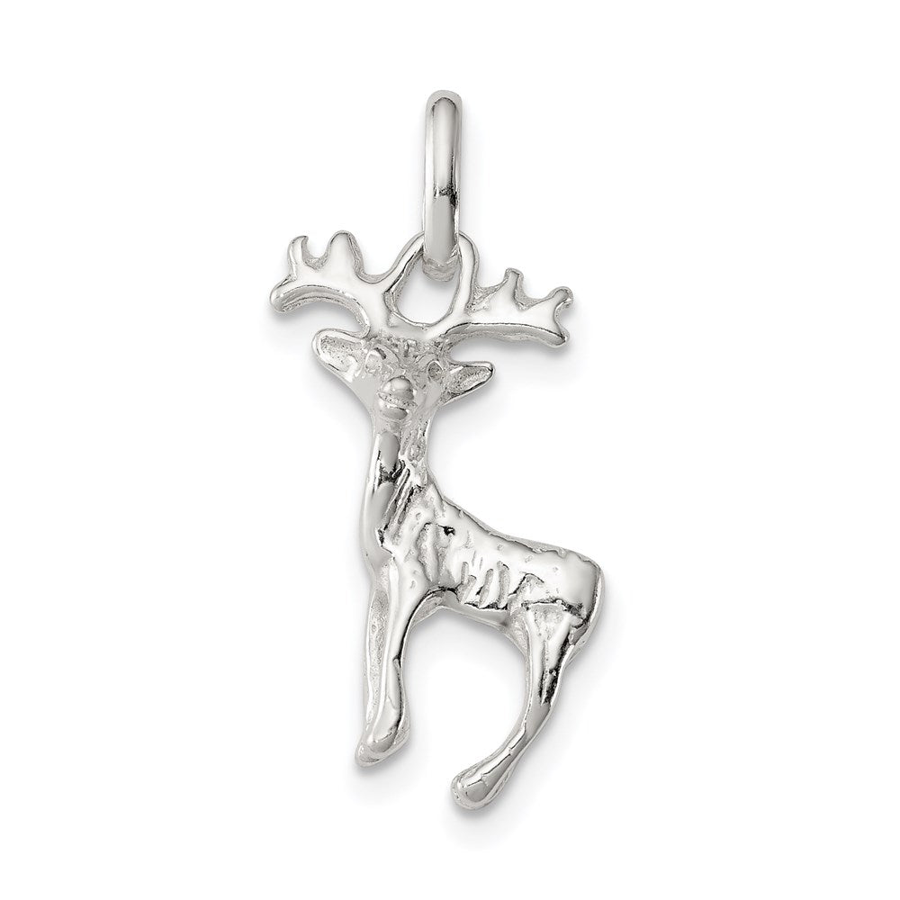 Sterling Silver Deer Charm, 22 x 15 mm