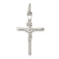 Sterling Silver INRI Crucifix Pendant, 34 x 18 mm