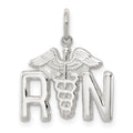 Sterling Silver Nurse Symbol Charm, 16 x 16 mm