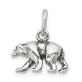 Sterling Silver Bear Charm, 12 x 15 mm