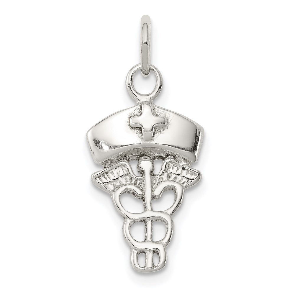 Sterling Silver Nurse Symbol Charm, 21 x 11 mm