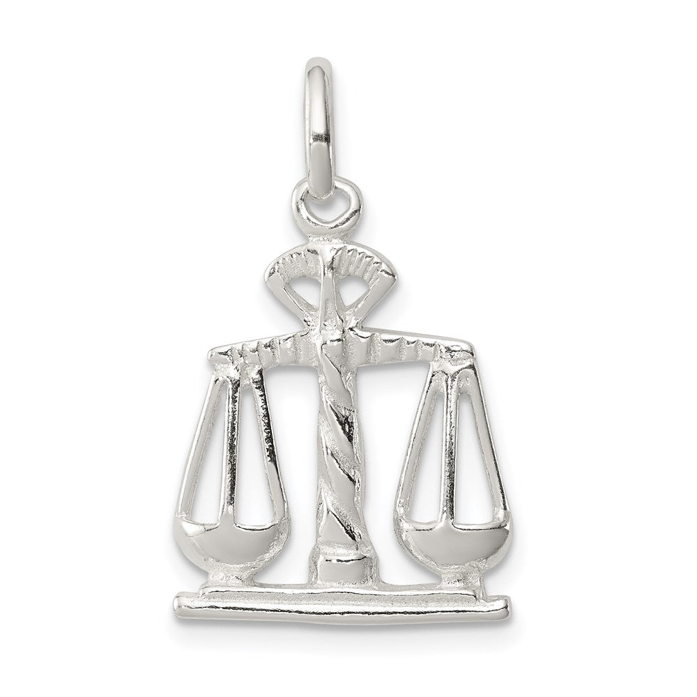 Sterling Silver Scales Of Justice Charm, 21 x 15.5 mm
