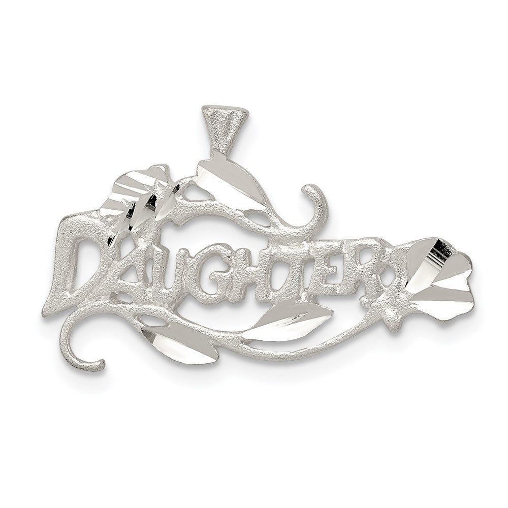 Sterling Silver Daughter Charm, 17 x 25 mm
