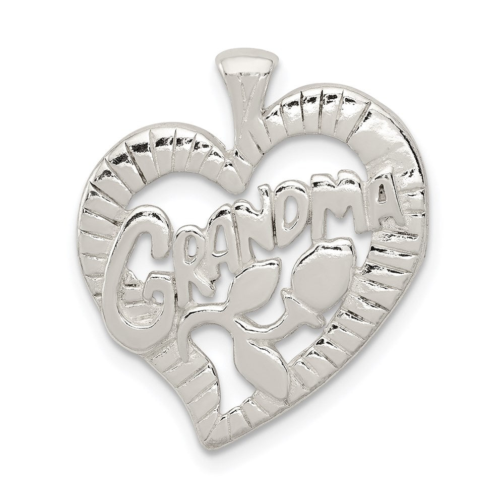 Sterling Silver Grandma Charm, 20 x 22 mm