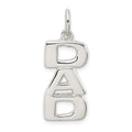Sterling Silver DAD Charm, 21 mm