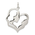 Sterling Silver Mother & Baby Pendant, 32 x 27 mm
