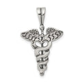 Sterling Silver Caduceus Charm, 26 x 17 mm