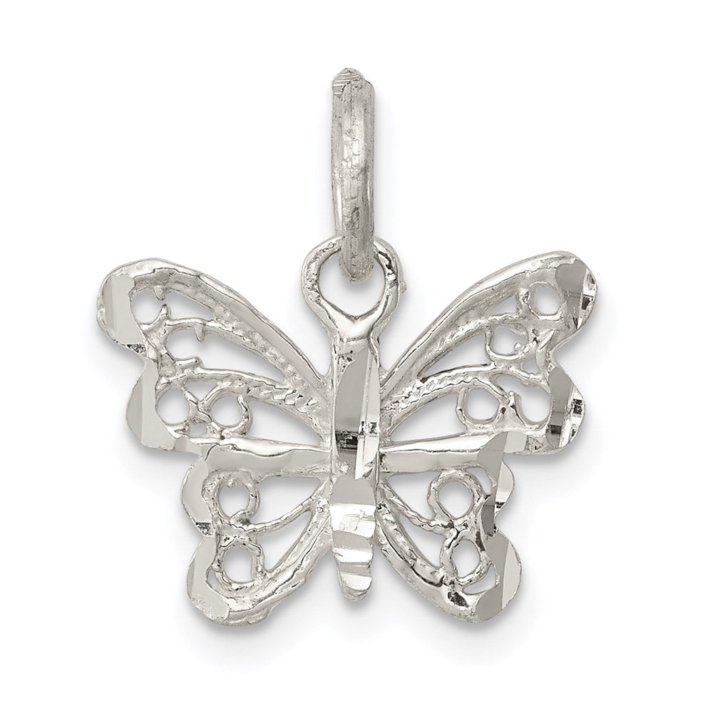 Sterling Silver Butterfly Charm, 20 x 17 mm