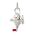 Sterling Silver Lamp of Knowledge Charm, 19 x 10 mm
