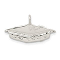 Sterling Silver Graduation Cap Charm, 14 x 23 mm