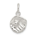 Sterling Silver Baseball Glove Charm, 20 x 13 mm