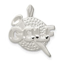 Sterling Silver Golf Ball Charm, 22 x 20 mm