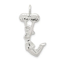 Sterling Silver Cheerleader Charm, 29 x 17 mm