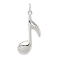 Sterling Silver Music Note Charm, 27 x 15 mm