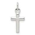 Sterling Silver Cross Charm, 15 x 8 mm