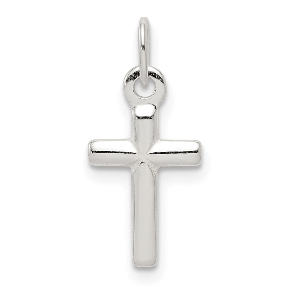 Sterling Silver Cross Charm, 15 x 8 mm