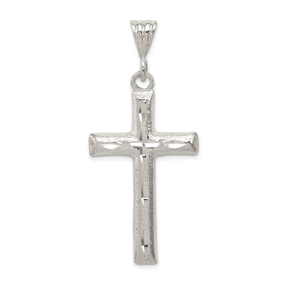 Sterling Silver Latin Cross Pendant, 52 x 24 mm