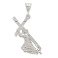Sterling Silver St. Andrew Cross Pendant, 54 x 25 mm