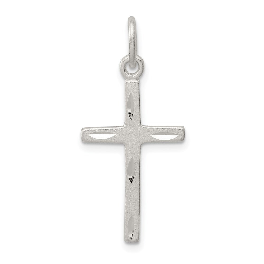 Sterling Silver Cross Charm, 25 x 13 mm