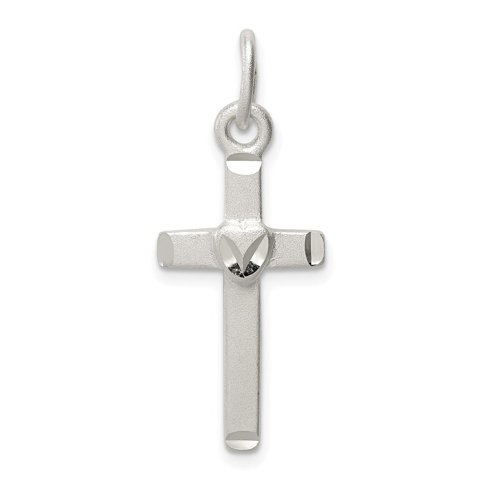 Sterling Silver Latin Cross Pendant, 30 x 11 mm