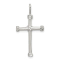 Sterling Silver Cross Charm, 30 x 15 mm